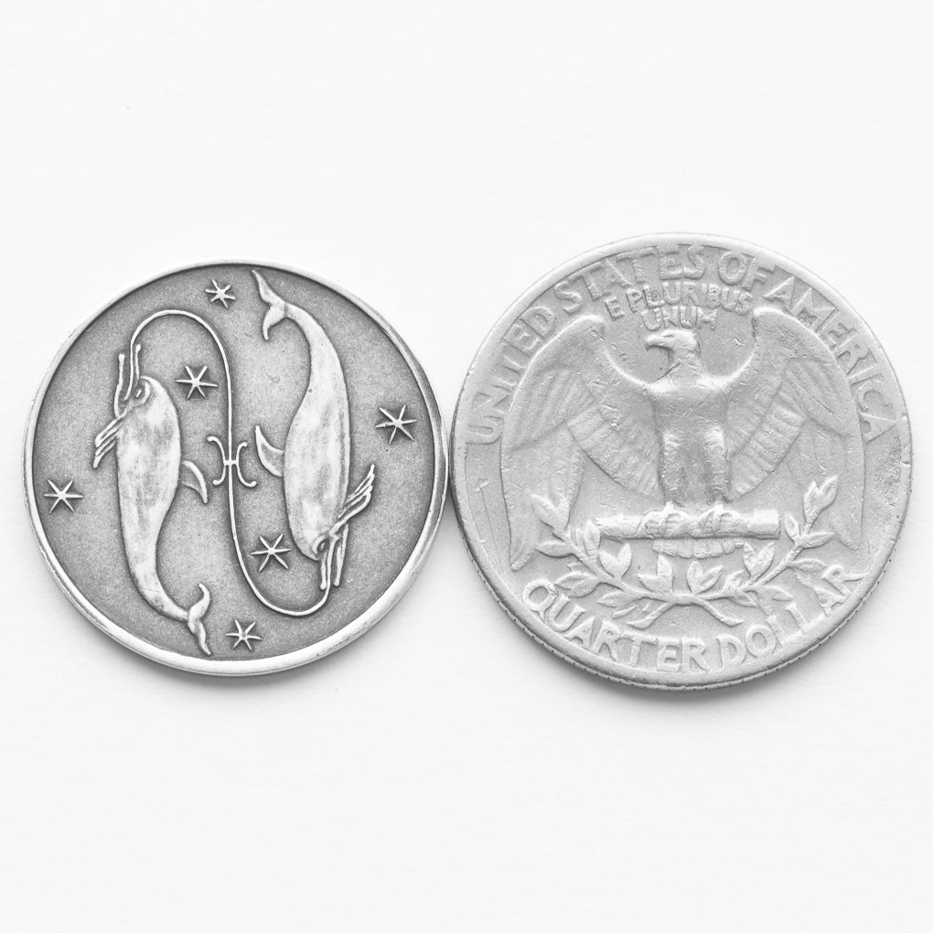 Zodiac Pisces Moon Silver Coin