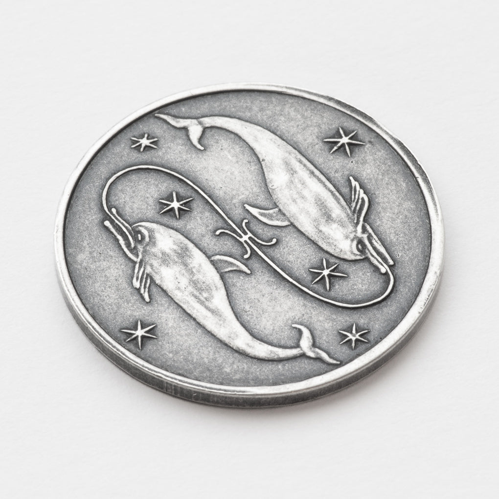 Zodiac Pisces Moon Silver Coin