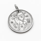 Zodiac Sagittarius Moon Silver Necklace