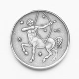 Zodiac Sagittarius Moon Silver Coin