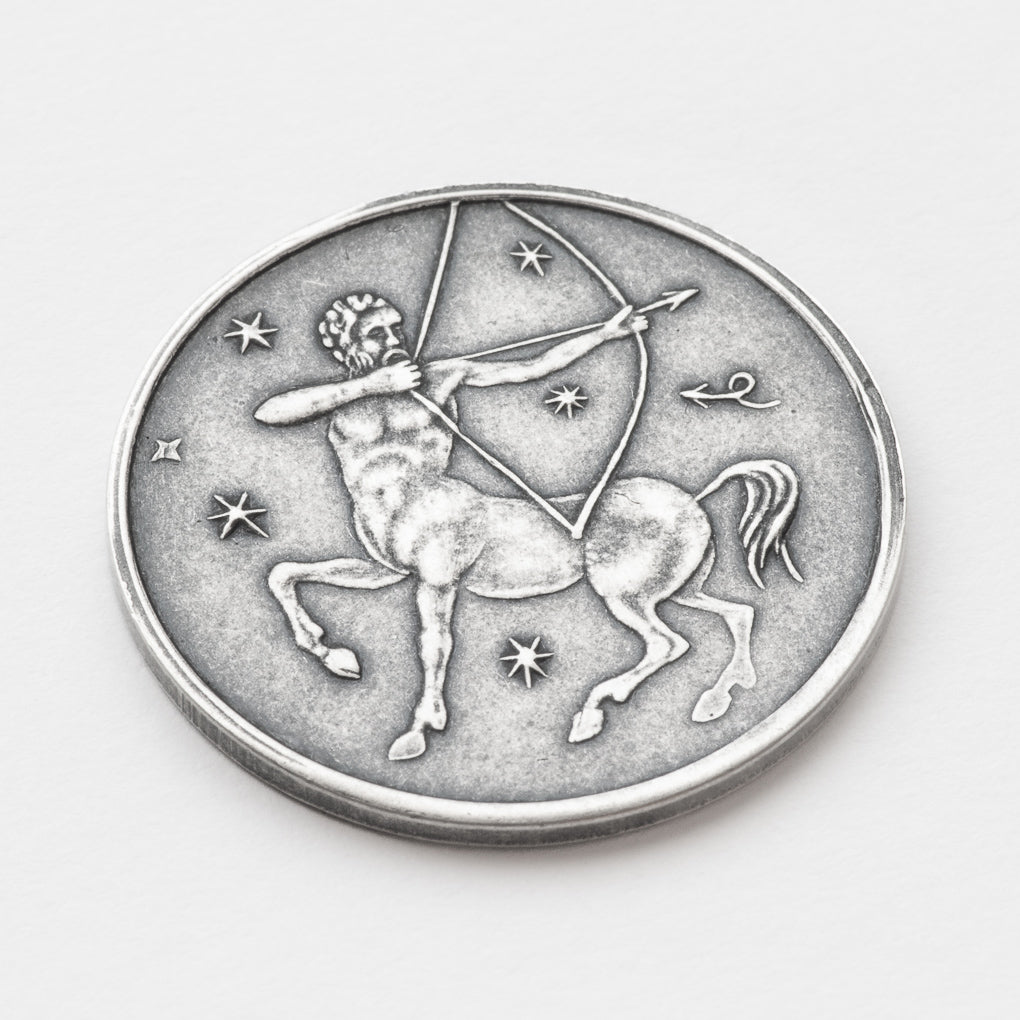 Zodiac Sagittarius Moon Silver Coin