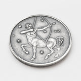 Zodiac Sagittarius Moon Silver Coin