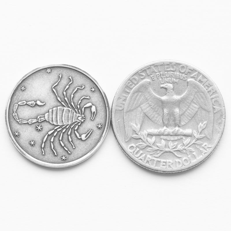 Zodiac Scorpio Moon Silver Coin