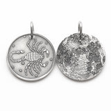 Zodiac Scorpio Moon Silver Necklace