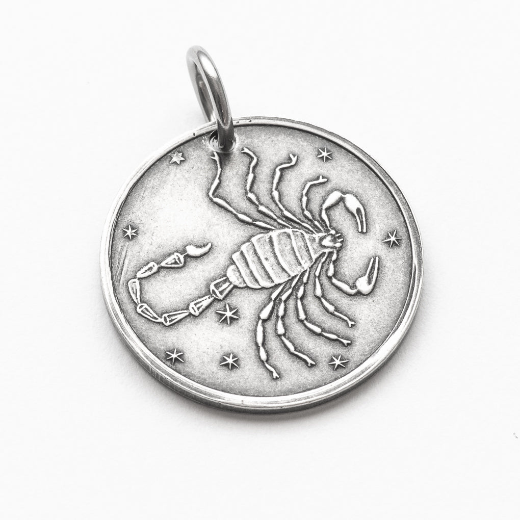 Zodiac Scorpio Moon Silver Necklace