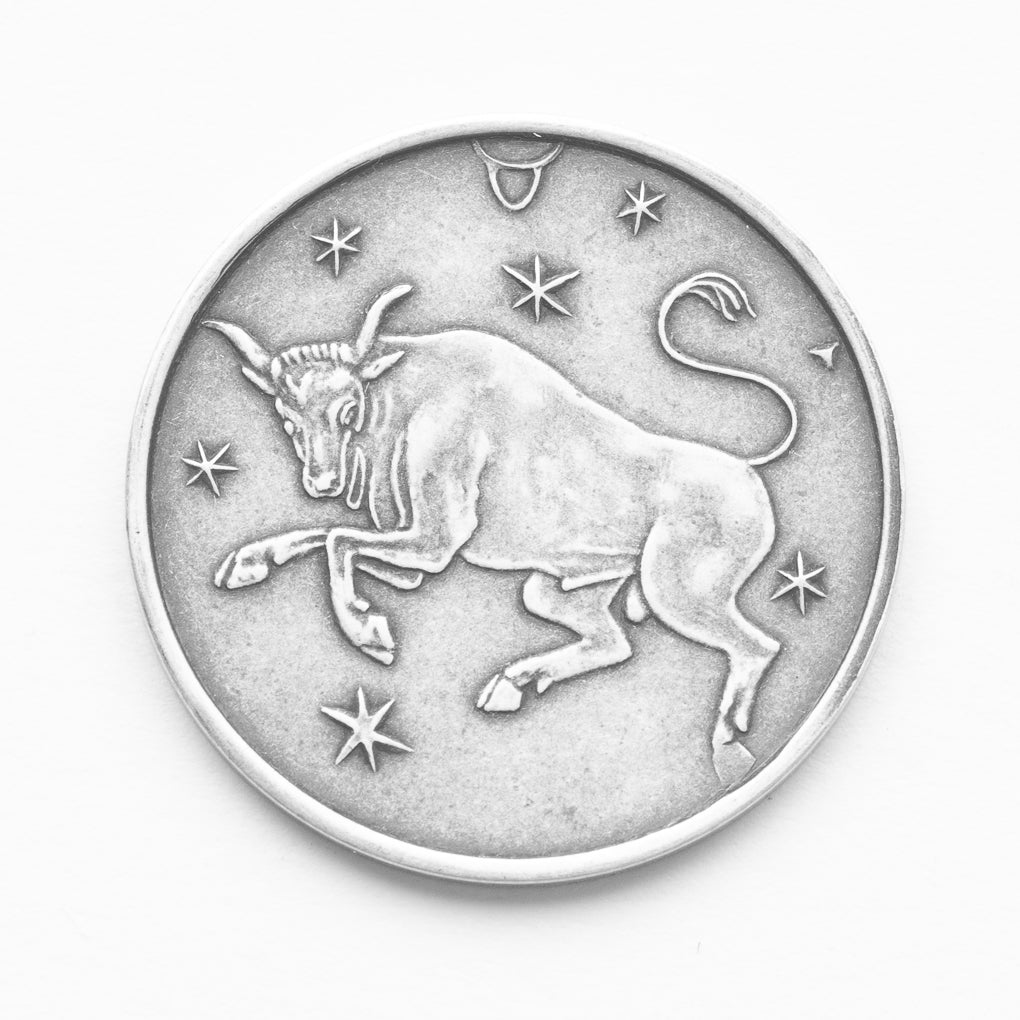 Zodiac Taurus Moon Silver Coin