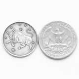 Zodiac Taurus Moon Silver Coin