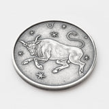 Zodiac Taurus Moon Silver Coin