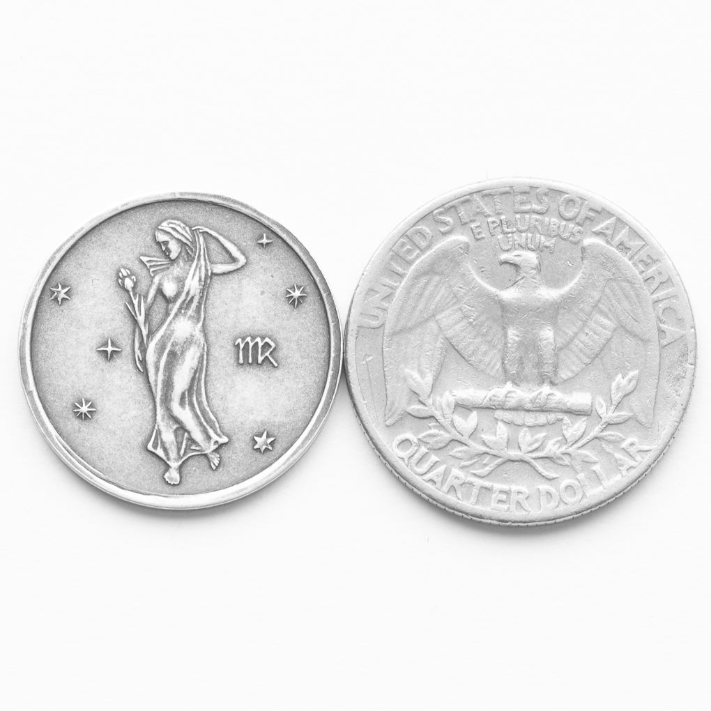 Zodiac Virgo Moon Silver Coin