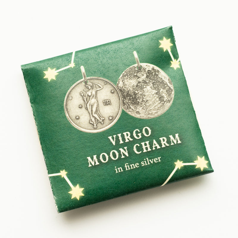 Zodiac Virgo Moon Silver Necklace