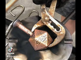 Metal Dice - Copper Hand Numbered D20 - 2" - 1.44 lb